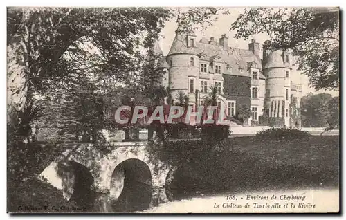 Cartes postales Environs de Cherbourg Le Chateau de Tourlaville et la Riviere