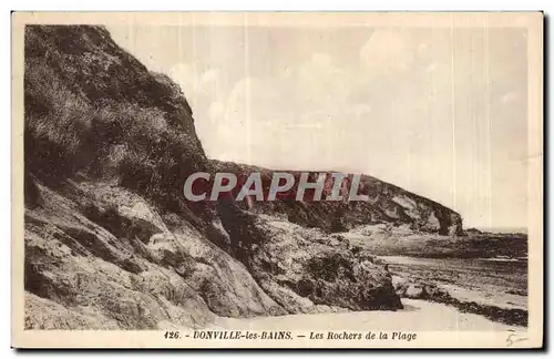 Cartes postales Donville les Bains les Rochers de la Plage