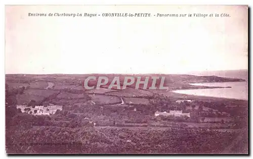 Ansichtskarte AK Environs de Cherbourg La Hague Omonville la Petite Panorama sur le Village et la Cote