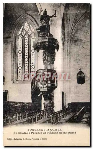 Cartes postales Fontenay Le Comte La Chaire a Precher de I Eglise Notre Dame