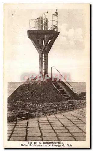 Cartes postales Ile de Noirmoutier Balise de secours sur le Passage du Gois