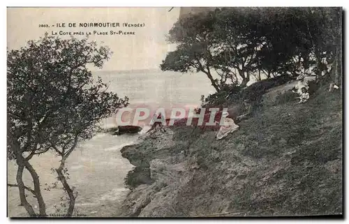 Ansichtskarte AK Ile de Noirmoutier (Vendee) La Cote Paes La Plage St Pierre