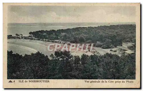 Cartes postales Noirmoutier ILe de vue generale de la Cote prise du Phare