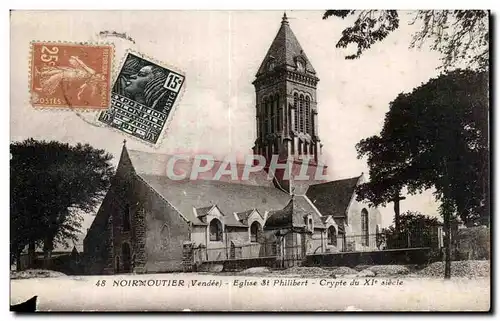 Ansichtskarte AK Noirmoutier Eglise dt Philibert Crypte du XIe