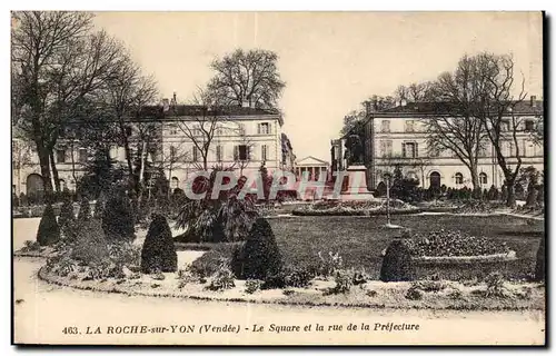 Cartes postales La Roche sur Yon (Vendee) Le Square et la rue de la Prefecture