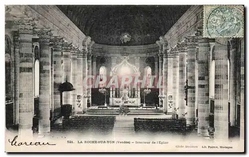 Cartes postales La Roche Sur Yon Eglise Interieur de I Eglise