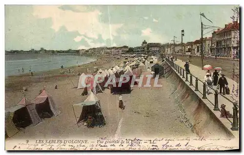 Cartes postales Sables D olonne Vue generale de la plage