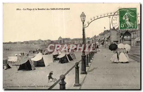 Cartes postales Les Sables D olonne La plage et le remblai des sables d Olonne