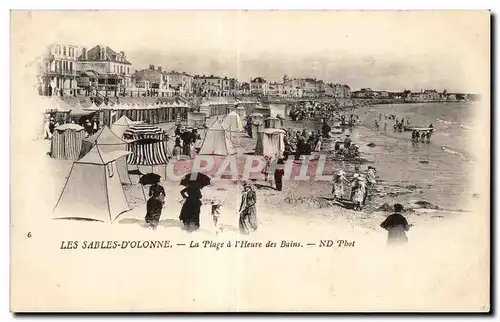 Cartes postales Les Sables d Olonne Les sables d Olonne la plage a l Heure des bains