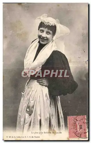 Cartes postales Les Sables d Olonne La plus jolie sablaise de l Annee Folklore Costume