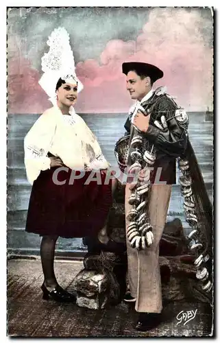 Cartes postales moderne Les Sables d Olonne Pecheur Sablaise Costume Folklore