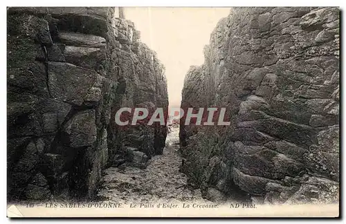 Cartes postales Les sables d Olonne le puits d Enjer la crevasse