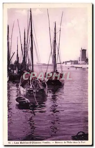 Ansichtskarte AK Les sables d Olonne bateaux de peche dans le port