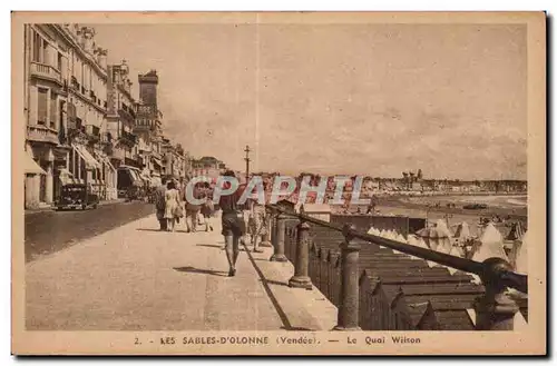 Ansichtskarte AK Les sables d Olonne le quai wilson