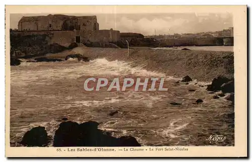 Cartes postales Les sables d Olonne la chaume le fort saint nicolas