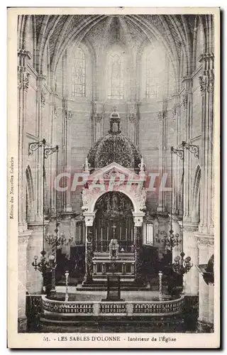 Cartes postales Les sables d Olonne Interieur de l eglise