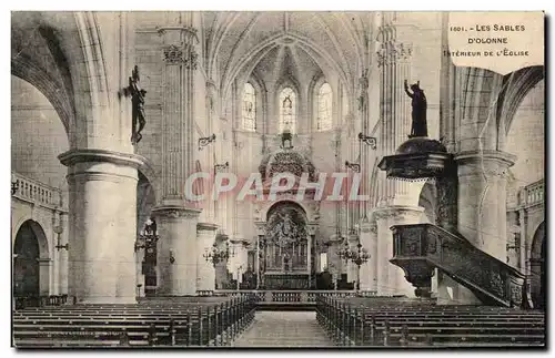 Cartes postales Les sables d Olonne Interieur de l Eglise