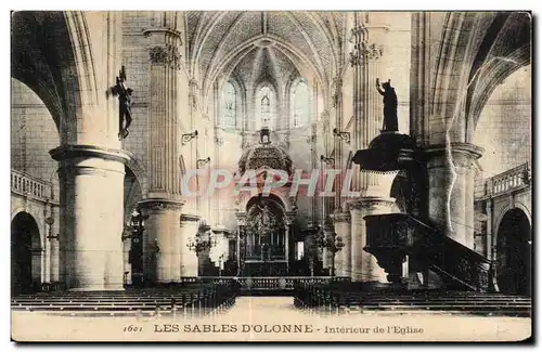 Cartes postales Les sables d Olonne Interieur de i Eglise