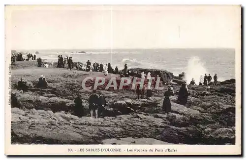 Ansichtskarte AK Les sables d Olonne les rochers du puits d Enfer