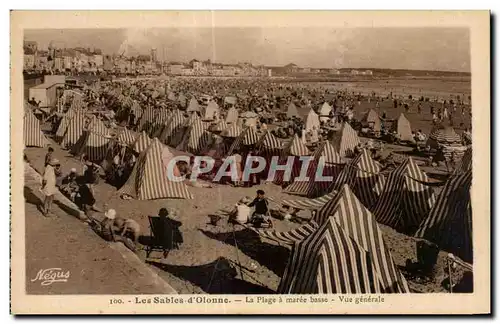 Cartes postales Les sables d Olonne la plage a maree basse vue generale