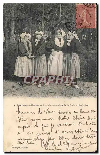 Cartes postales Les sables d Olonne Apres la danse dans la foret de la rudeliere Folklore Costume