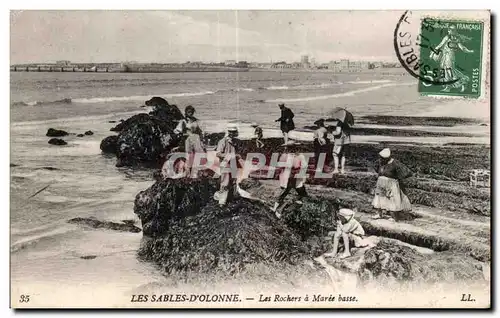 Ansichtskarte AK Les sables d Olonne Les rochers a maree basse