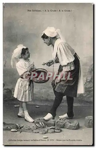Cartes postales Nos sablaises a la grode a la grode Folklore Costume