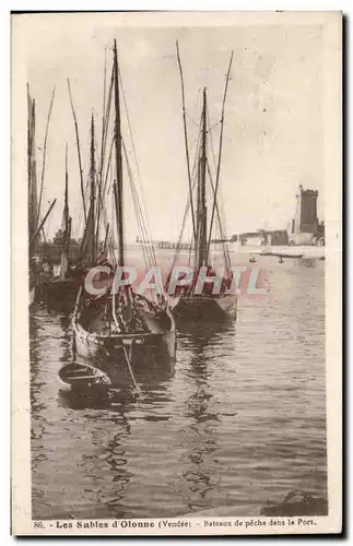 Cartes postales Les sables d Olonne Bateaux de peche dans le port