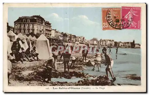 Cartes postales Les Sables d Olonne Vendee la Plage Enfants