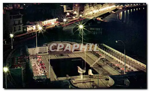 Cartes postales Les sables d Olonne la piscine et le remblai la nuit