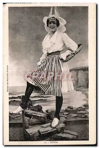 Cartes postales Sablaise Folklore Costume SAbles d olonne