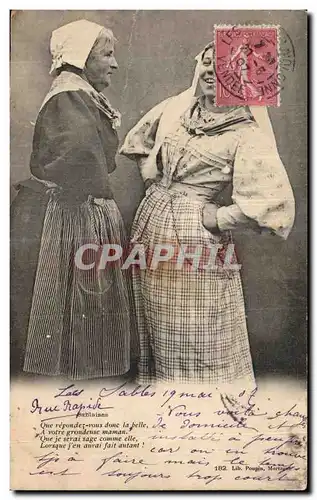 Cartes postales Les sables d Olonne sablaises que repondez vous done la belie a votre grondeuse maman que je ser