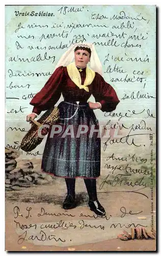 Cartes postales Les sables d Olonne Femme Folklore Costume