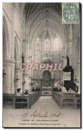 Cartes postales Les sables d Olonne Interieur de i"eglise de notre dame de bon port