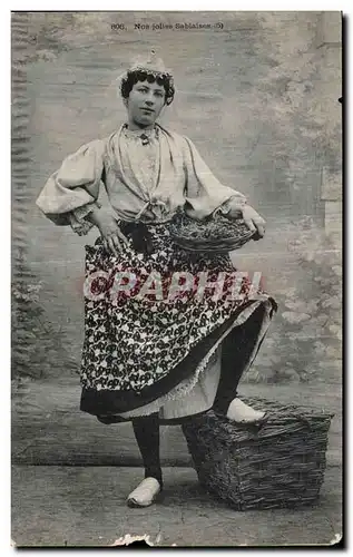 Cartes postales Les sables d Olonne Folklore Costume Coiffe Sablaise