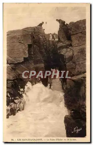 Ansichtskarte AK Les sables d Olonne le puits d Enfer vu de la mer