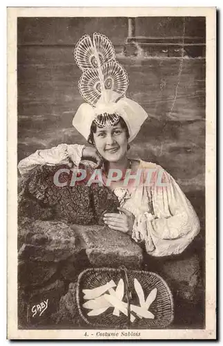 Cartes postales Les sables d Olonne costume sablais Folklore Costume