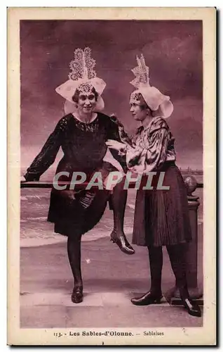 Cartes postales Les sables d Olonne sablaises Coiffe costume Folklore