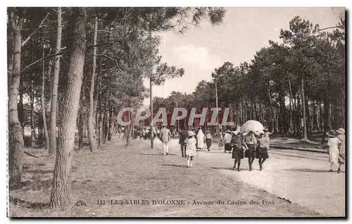 Cartes postales Les sables d Olonne avenue du casino des pins