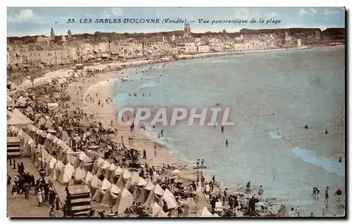 Cartes postales Les sables d Olonne vue panoramique de la plage