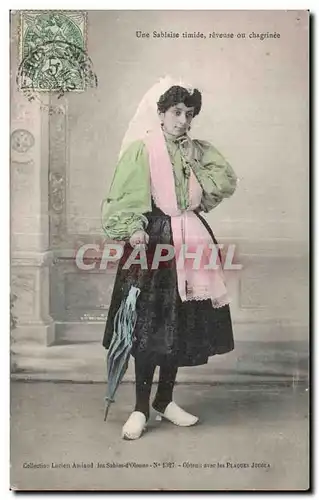 Cartes postales Sables d olonne Une Sablaise timide revense ou chagrinee