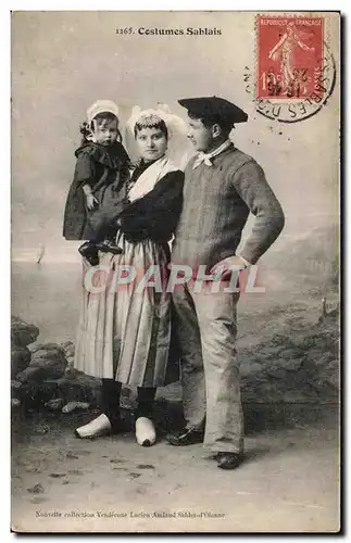 Cartes postales Costumes Sablais Folklore Costume