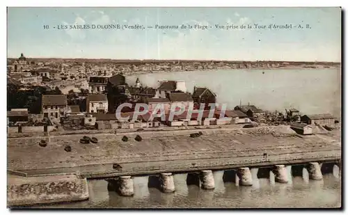 Cartes postales Sables d Olonne Vendee Panorama de la Plage