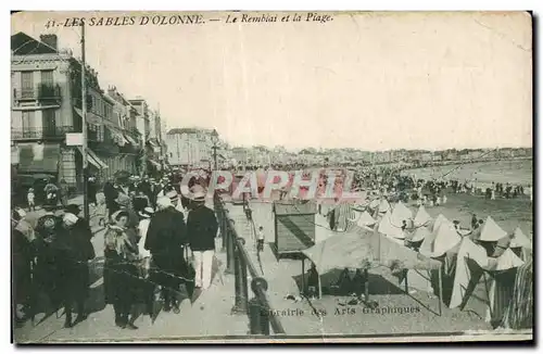 Cartes postales Sables d Olonne Le Remblai et la Plage