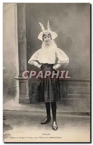 Cartes postales Sablaise Folklore Costume