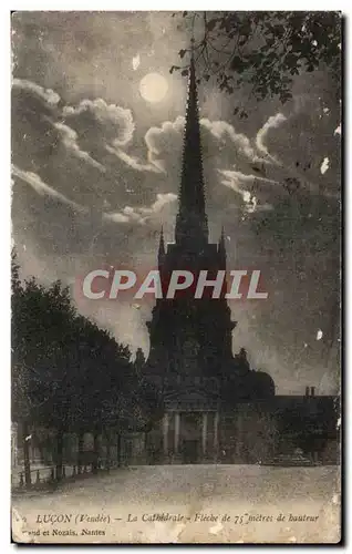 Cartes postales Lucon Vendee La cathedrale