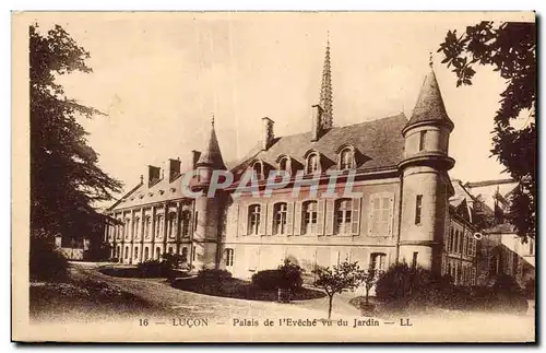 Cartes postales Lucon Palais de l Eveche vu du Jardin