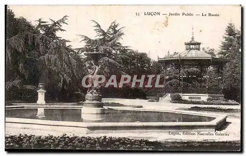 Cartes postales Lucon Jardin Public le Bassin