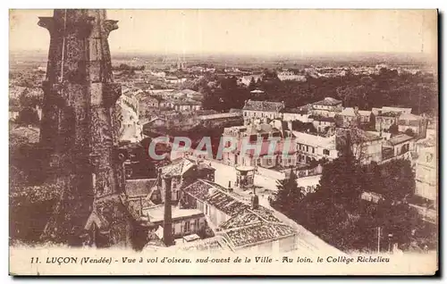 Cartes postales vue a vol d Oiseau sud ouest de la ville au loin le college richelieu