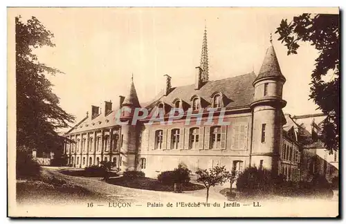 Cartes postales Lucon palais de l Eveche vu du jardin